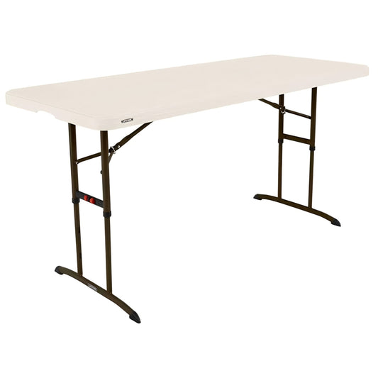 LIFETIME 6-Foot Adjustable Height Nesting Table, Commercial, Almond