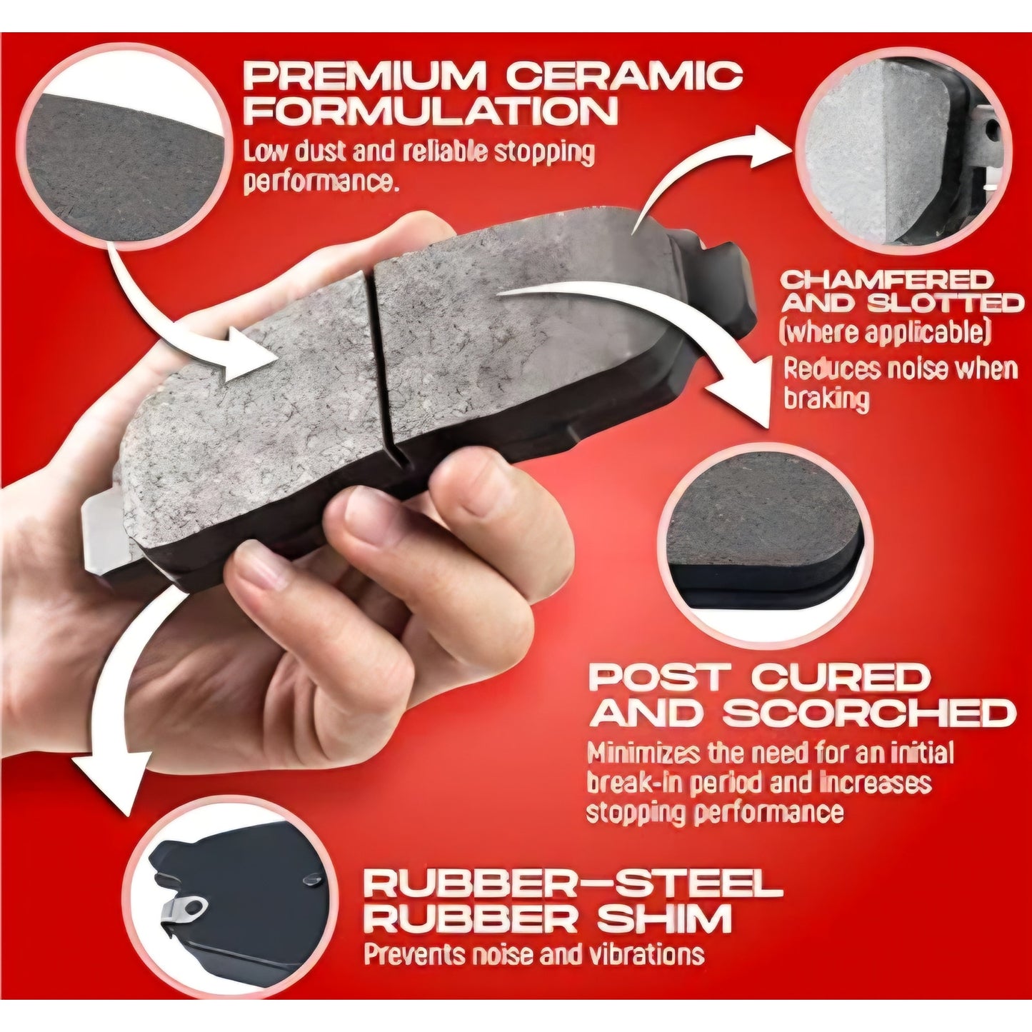 R1 Concepts Front and Rear Brakes and Rotors| Blank Brake Rotors| Front and Rear Ceramic Brake Pads