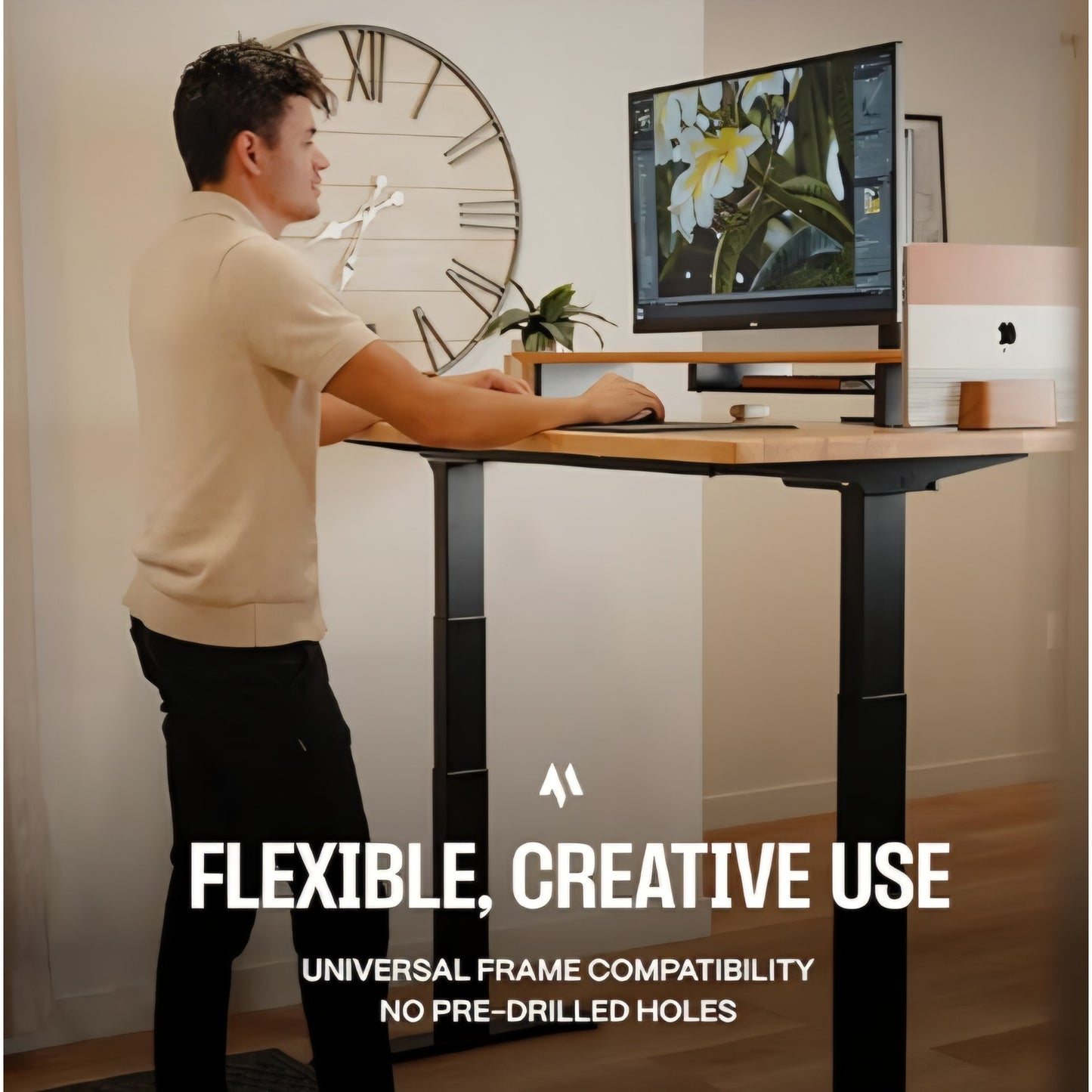 Solid Wood Desk Table Top – Pre-Finished 1.2” Thick Tabletop - Universal Fit for Standing Desks,
