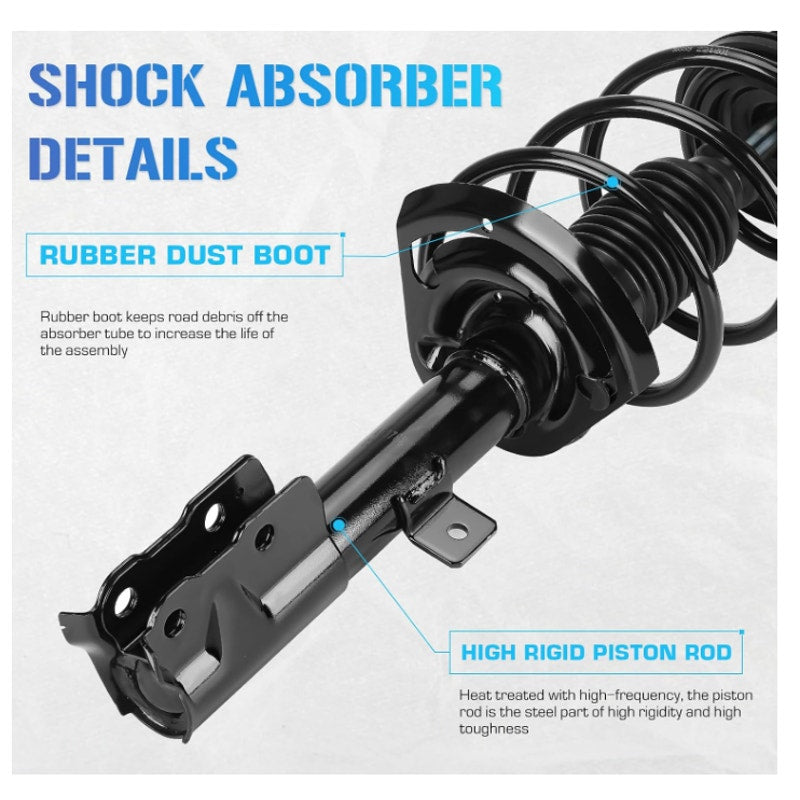 Front & Rear Struts w/Coil Springs Dodge Caliber Jeep Compass Jeep Patriot