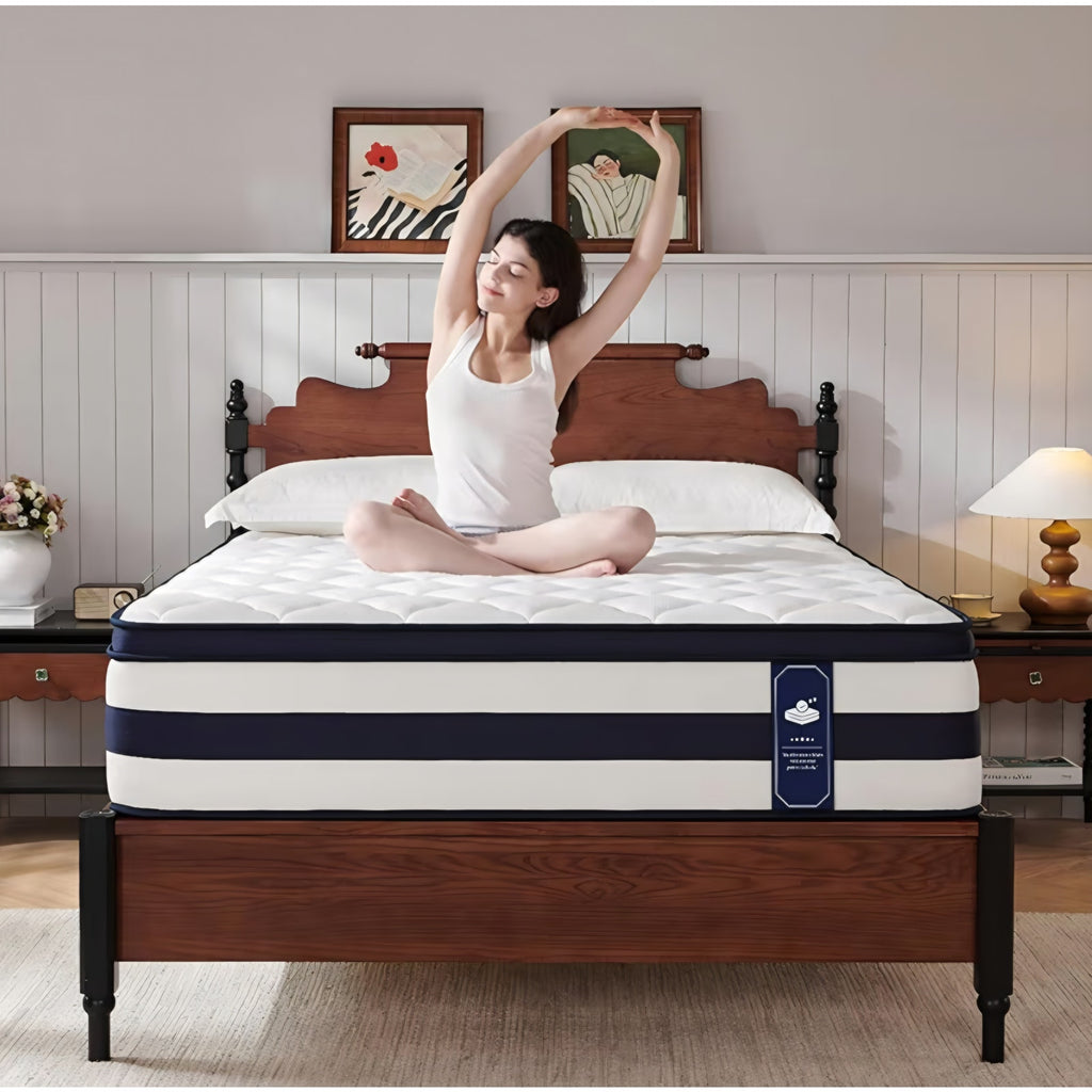 Twin Size Mattress, 12 Inch Gel Memory Foam Sprung Hybrid Mattress, Cooling and Pressure Relief
