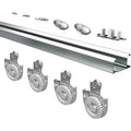 Bypass Sliding Door Hardware XC47-72" Wardrobe Closet Door, Smoothly and Quietly, for 2 Door System