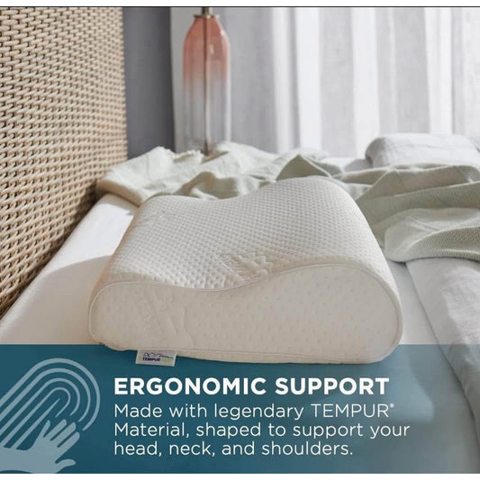 Tempur-Pedic TEMPUR-Ergo Neck Pillow, Medium Profile, White