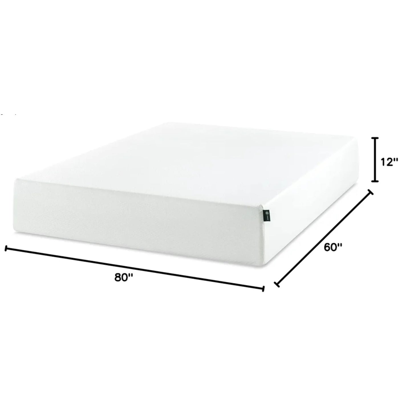 ZINUS 12 Inch Green Tea Memory Foam Mattress [New Version], Fiberglass free, Medium Firm Feel,