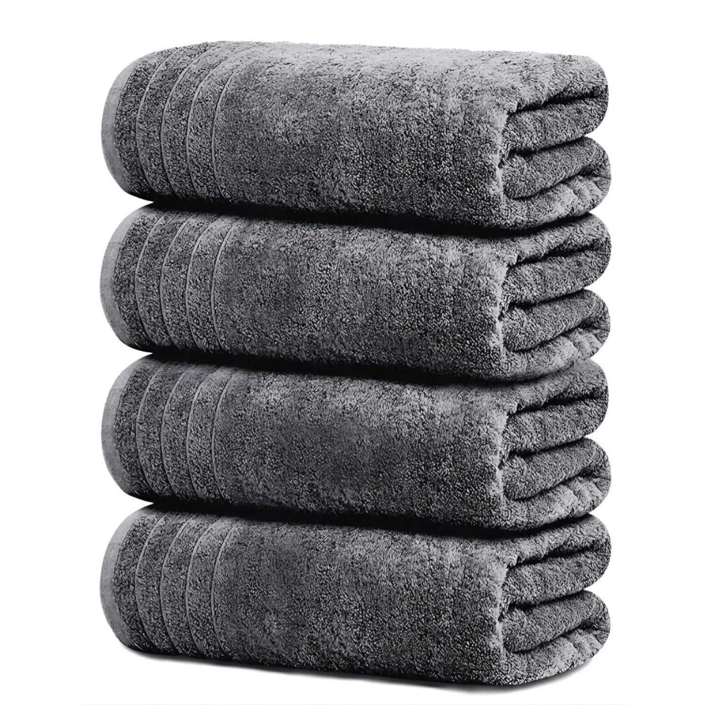 Tens Towels Pack of 4 Extra Large Bath Towels 30 x 60 Inches, 100% Cotton, Larger & Lighter Weight,