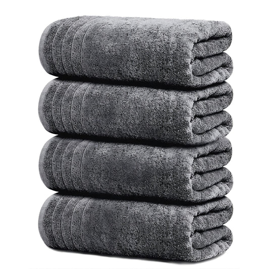 Tens Towels Pack of 4 Extra Large Bath Towels 30 x 60 Inches, 100% Cotton, Larger & Lighter Weight,