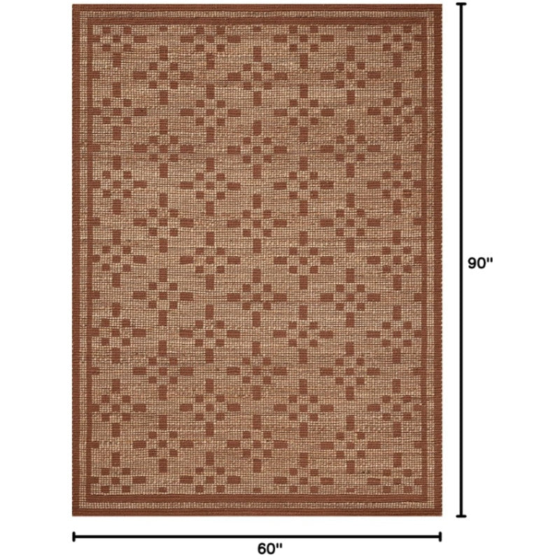 Loloi Chris Loves Julia Judy Natural / Spice 5'-0" x 7'-6" Area Rug