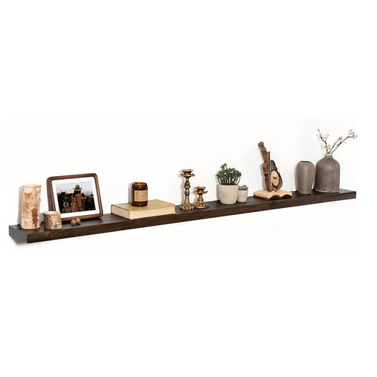 72" Floating Shelves for Wall, Rustic Elm Wood Floating Shelf for Home Decor, Wall-Mounted Display
