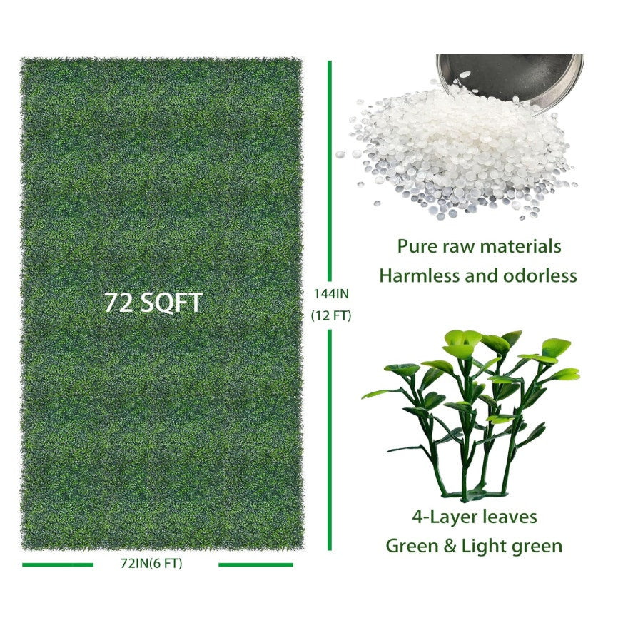 ODTORY Artificial Ivy Privacy Fence Wall Screen: 6FT X 12FT (72 sqft)