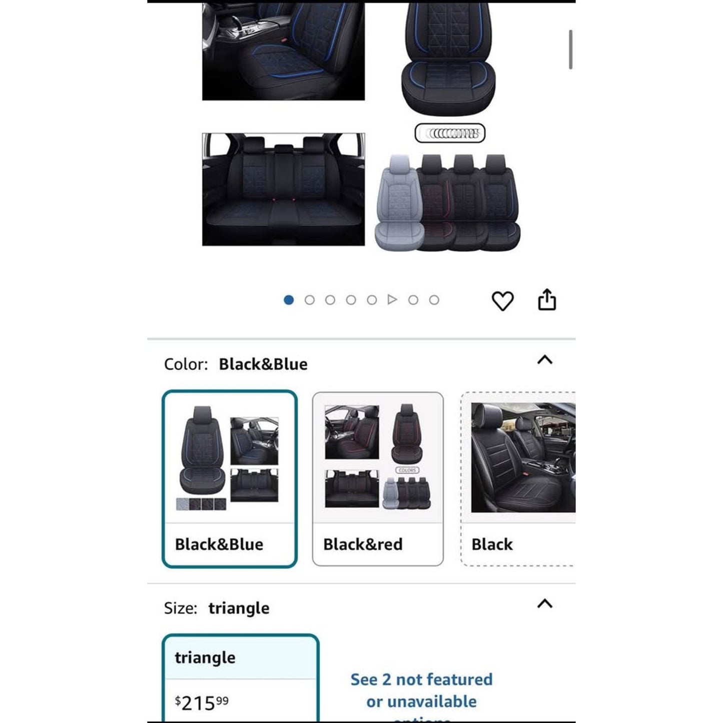 INCH EMPIRE Seat Cover 5 Seats Full Set Universal Fit for Most Sedan SUV Truck Pickup Airbag Compati