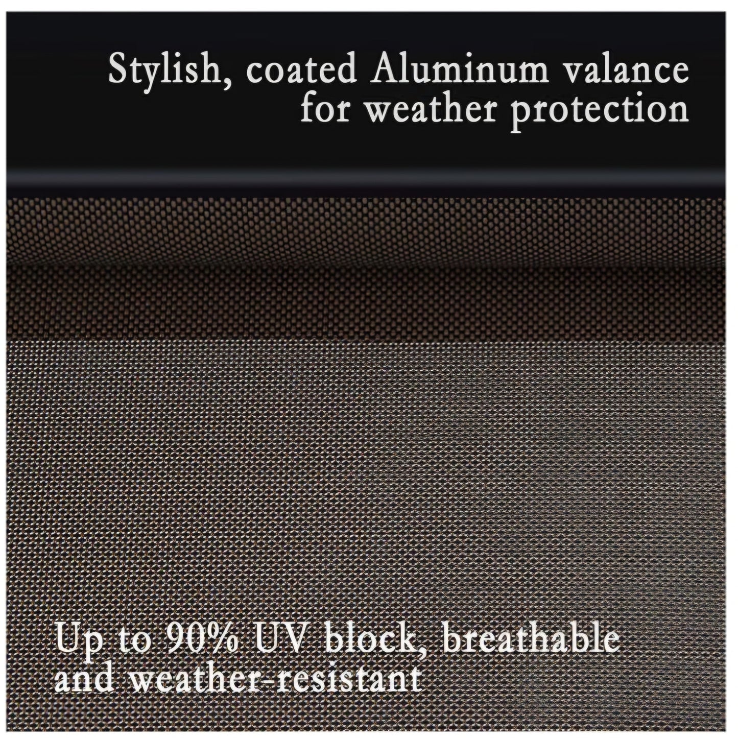VICLLAX Premium Outdoor Roller Shade with Valance Pergola 4'x 8', Mocha