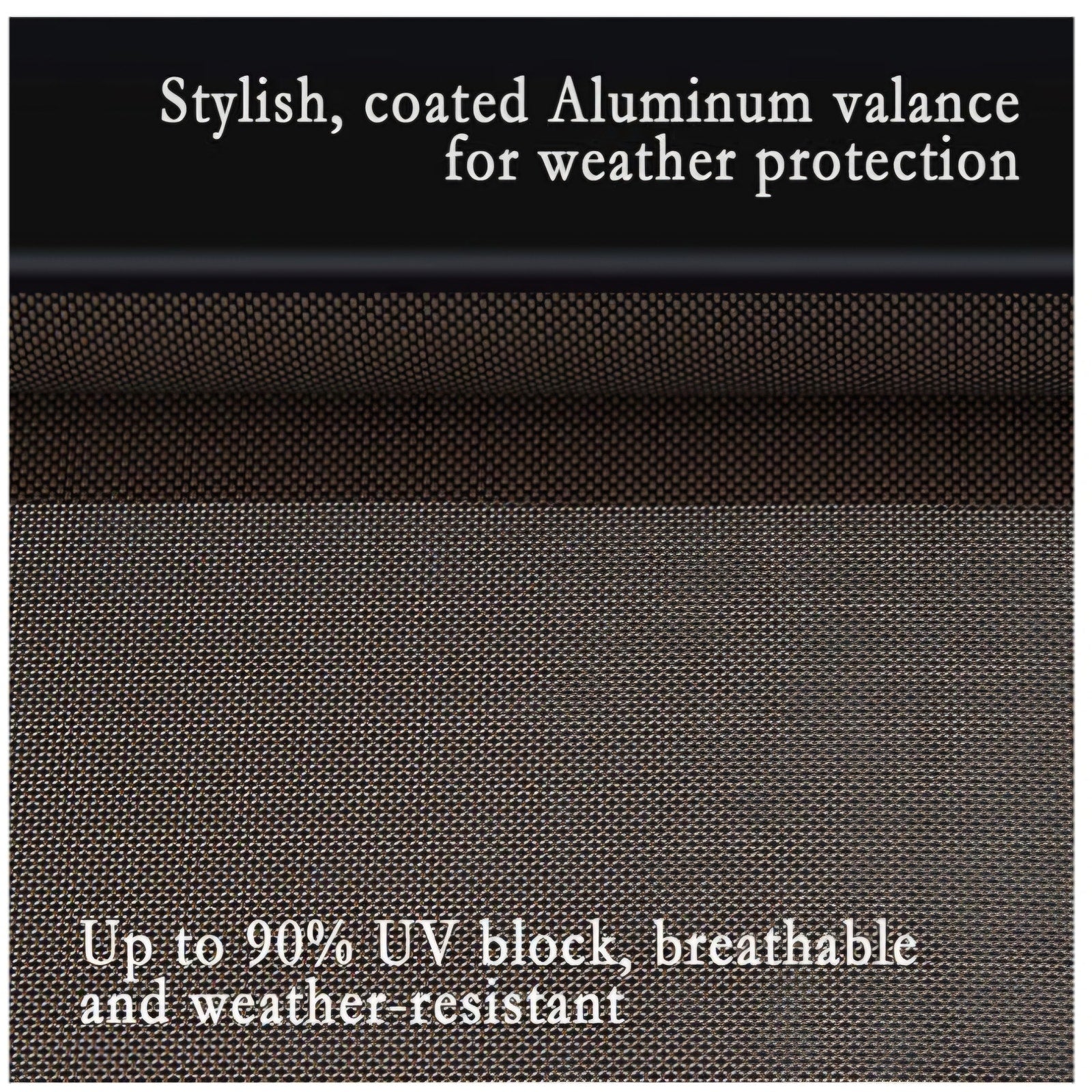 VICLLAX Premium Outdoor Roller Shade with Valance Pergola 4'x 8', Mocha