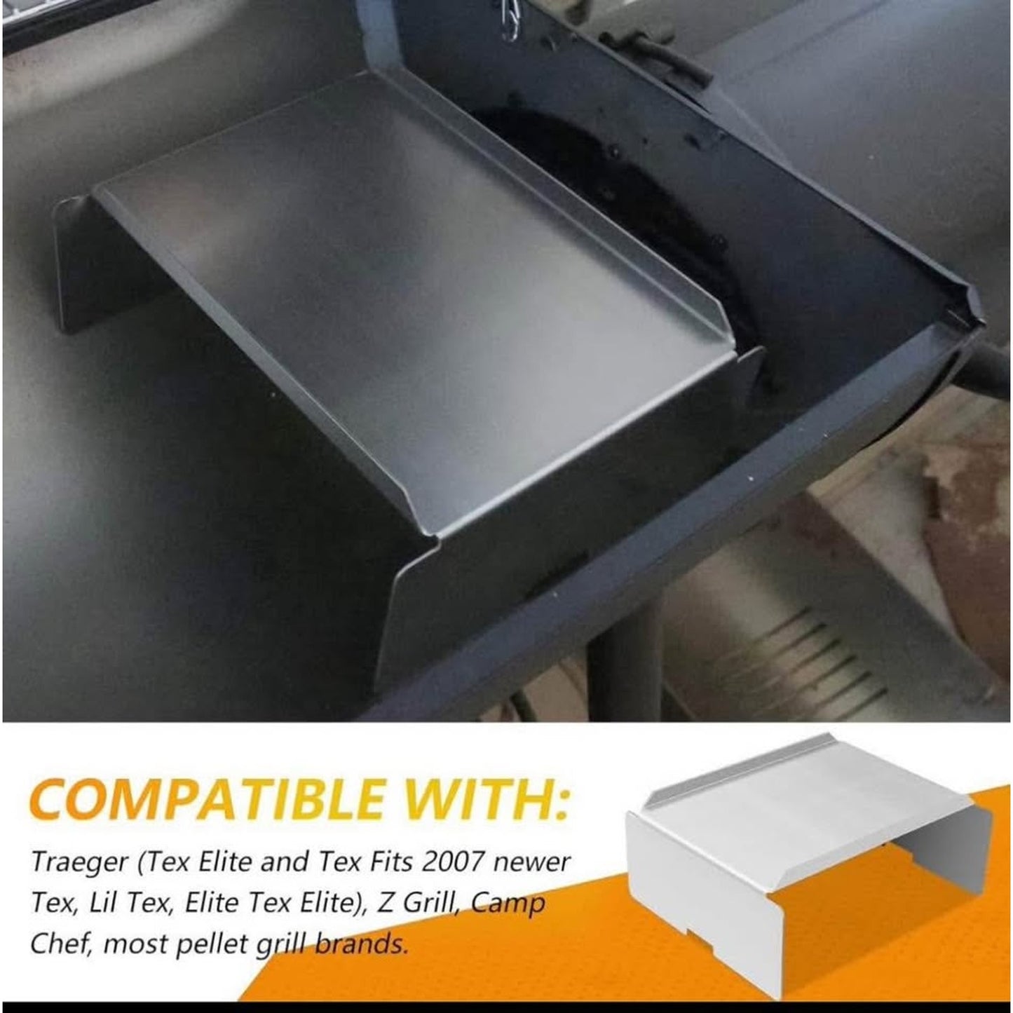 $35 obo BCA012 Stainless Grease Drip Tray Heat Baffle Diffuser Set Replacement for Traeger 22 Series