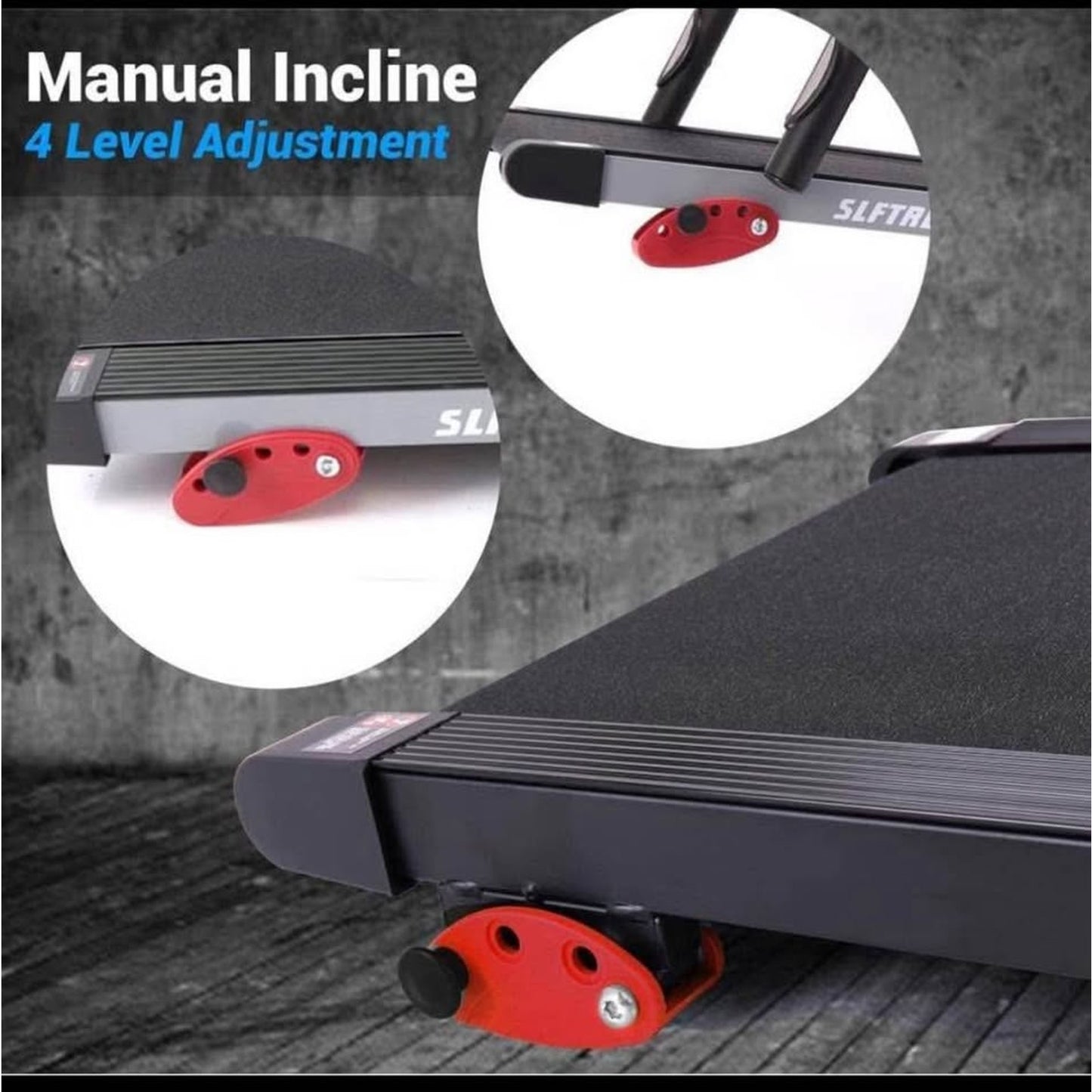 SereneLife Electric Folding Treadmill Exercise Machine - Smart Compact Digital Fitness Treadmill Wor