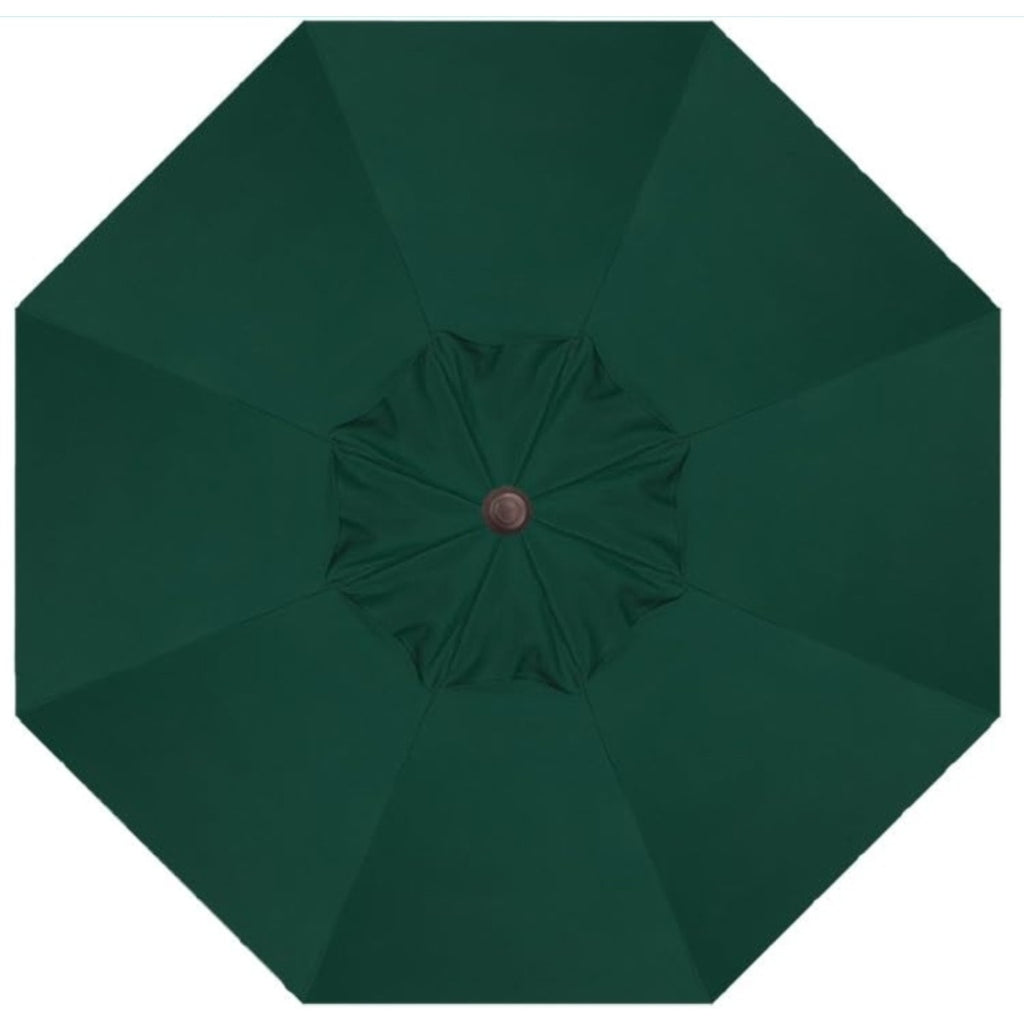 Treasure Garden 11-Foot (Model 812) Deluxe Auto-Tilt Market Umbrella with Bronze Frame and Sunbrella Fabric: Forest Green with Double Wind Vent (Includes 3 Year Extended Frame Warrantee)