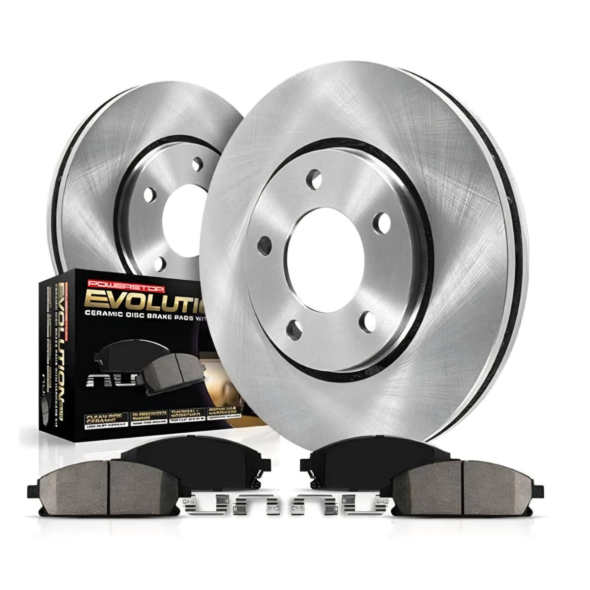 Power Stop KOE7355 Autospecialty Front Replacement Brake Kit-OE Brake Rotors & Ceramic Brake Pads