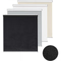 ChrisDowa  Blinds Cordless Blackout Roller Shade with Spring System, Black, 37" W x 72" H