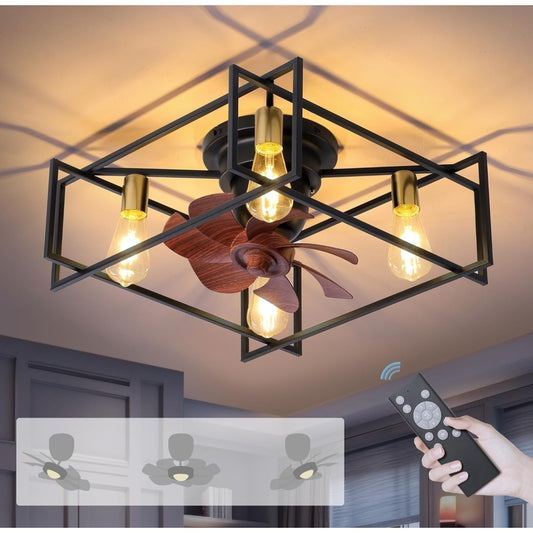 PAZALA Ceiling Fan with Lights A370BK