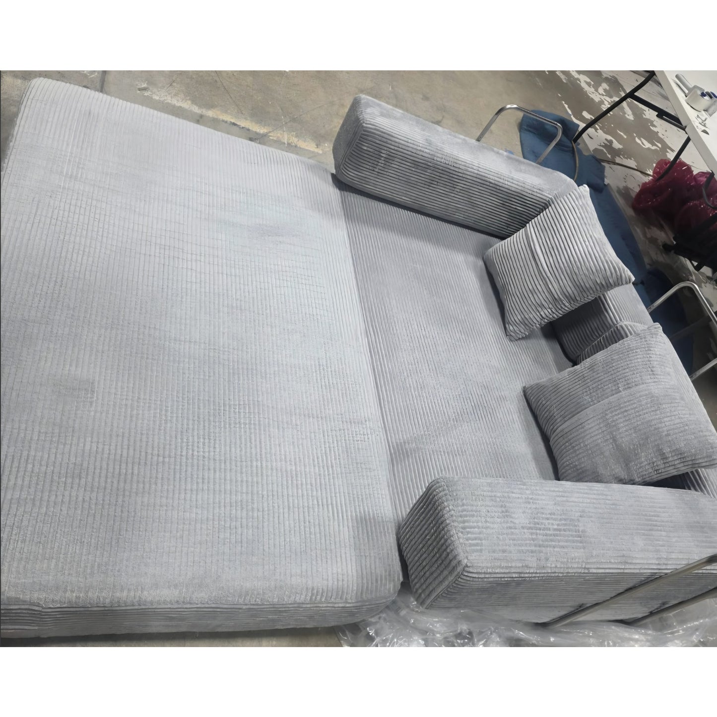 Convertible Sleeper Sofa Bed, Sleeper Sofa with Pillow | Corduroy Fabric | High-Density