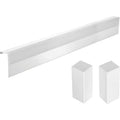 Upgraded 5 FT Baseboard Heater Cover with Left and Right Endcaps, Galvanized Steel, white