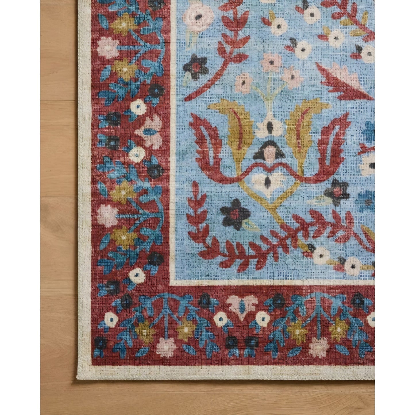 Loloi Rifle Paper Co. Canopy Collection CNP-03 Red/Blue 8'-6" x 11'-6" Area Rug