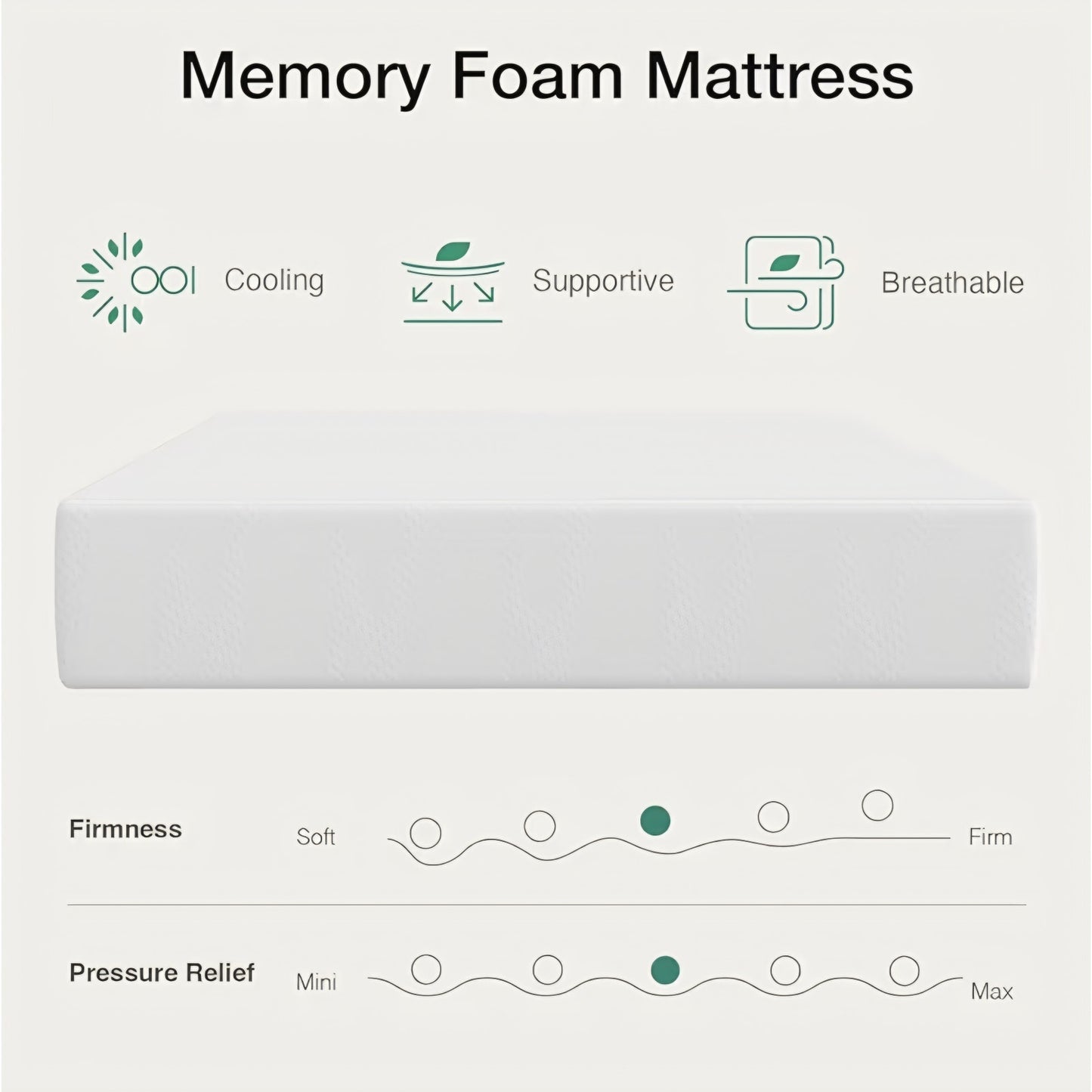 Novilla 12 inch Twin Memory Foam Mattress, Twin Size Gel Memory Foam Mattress