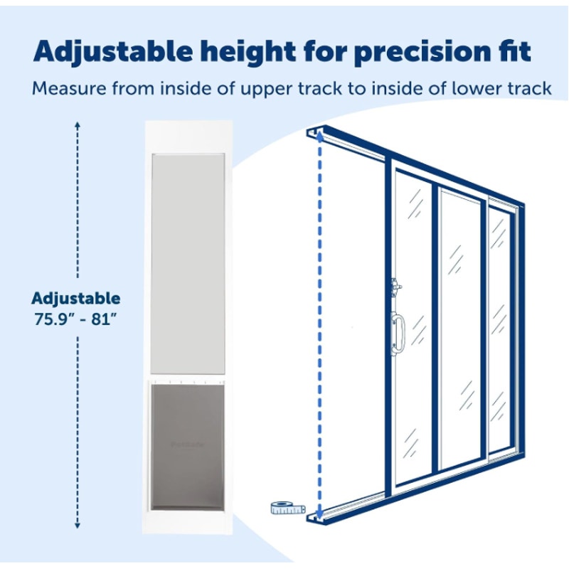 PetSafe Sliding Glass Pet Door, 1 Piece, XL Dogs to 220 lb, White