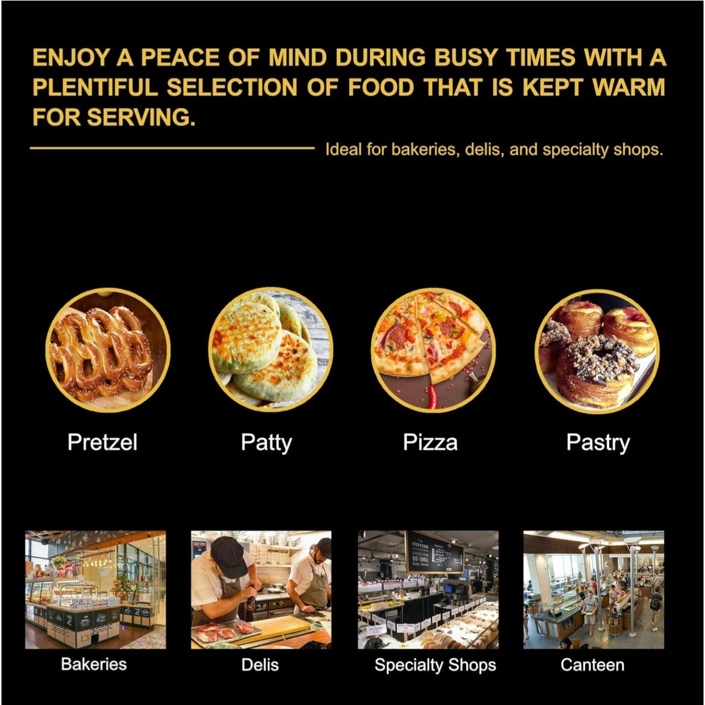 4-Shelf Electric Hot Box Food Warmer Accommodating up to (8) 16" Pizza Boxes, Countertop Heated