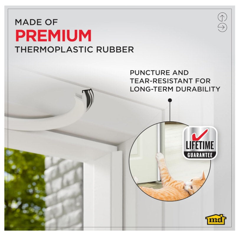 MD Building Platinum™ Door Seal for Top and Sides, White, 81in