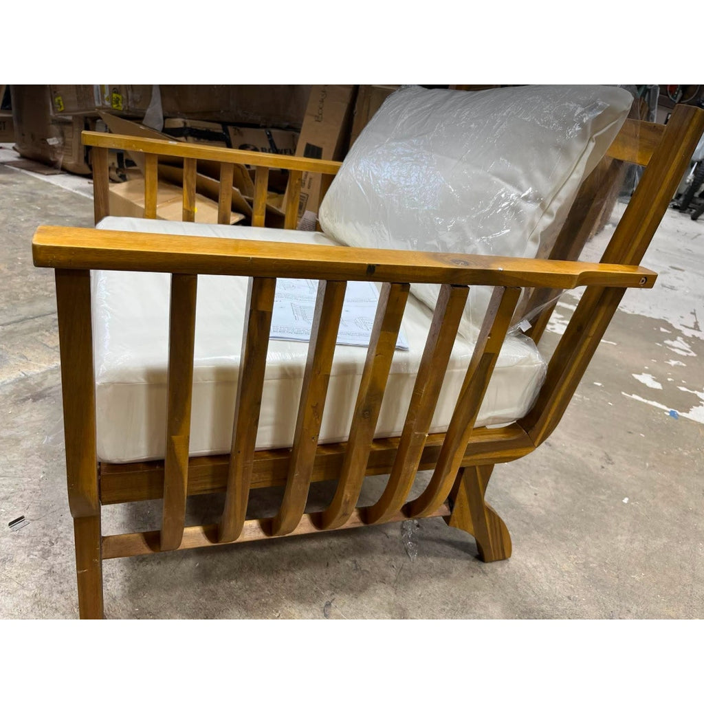 Christopher Knight Home Acacia Wood Outdoor Patio Club Chair,