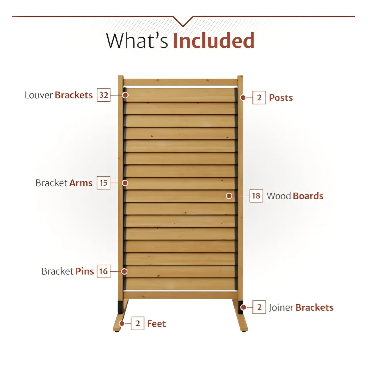 6.1ft H x 3.1ft W (1 Panel) Freestanding or Surface Mount Enclo Solara Louvered Screen