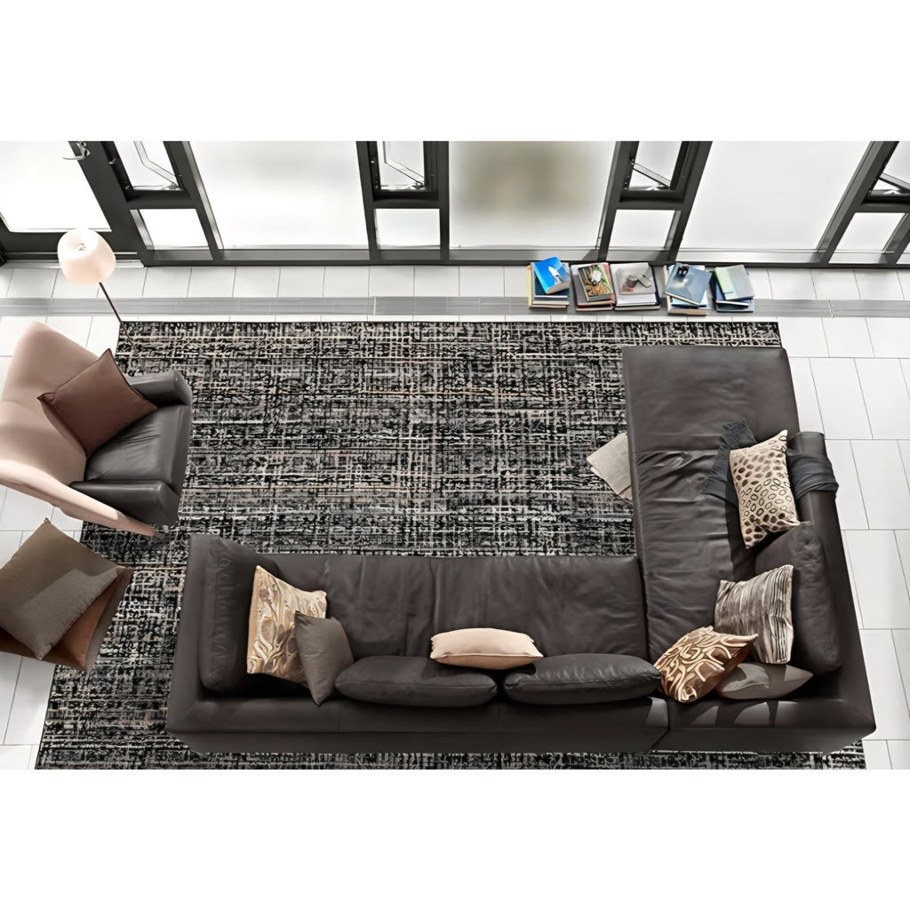 Garland Rug Rumba Indoor Floor Rug Area Rug Black/Earth Tones 12 Ft. X 12 Ft.