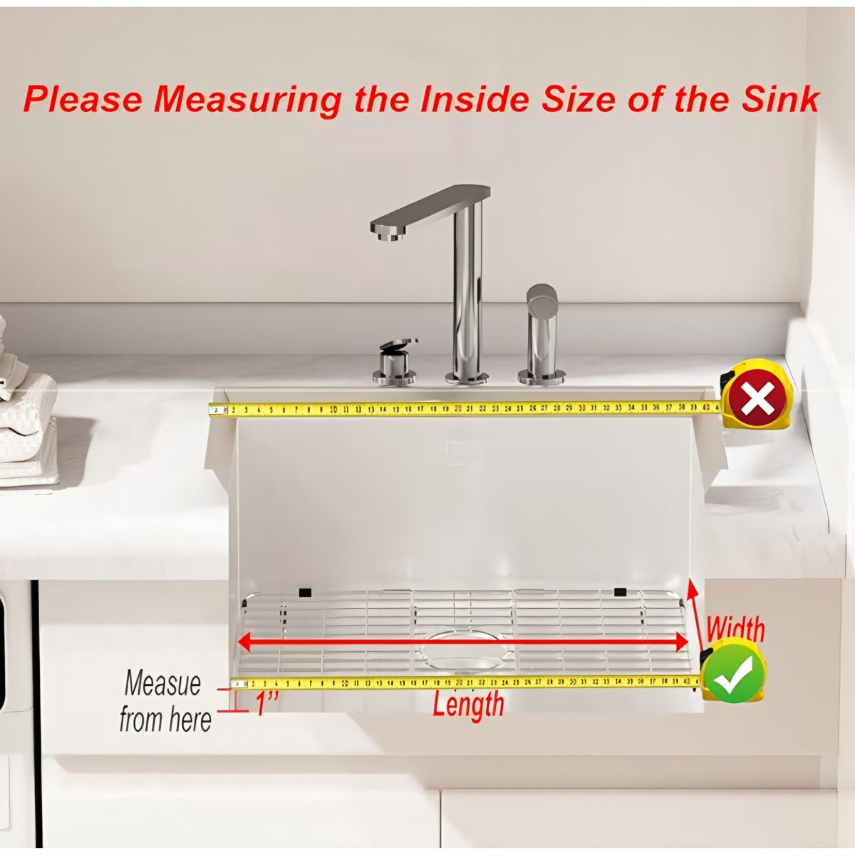 Sink Protector Grid, 28-3/8" x 14-3/16" Stainless Steel Sink Bottom Grid Rear Drain