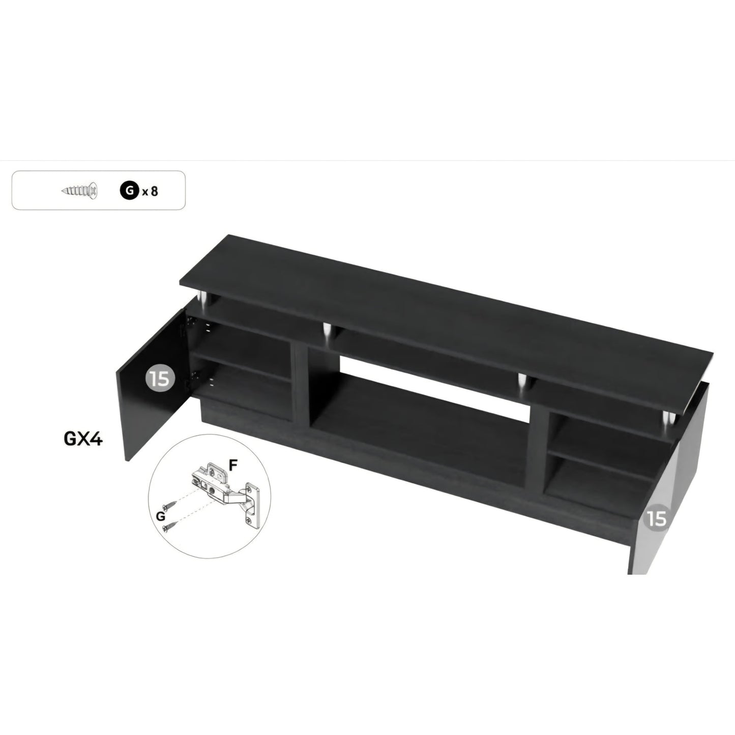 70" TV Stand for Living Room, Modern Entertainment Center & Media Console