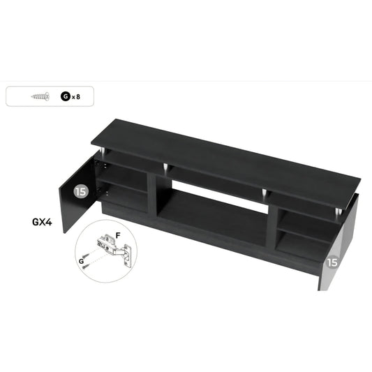 70" TV Stand for Living Room, Modern Entertainment Center & Media Console