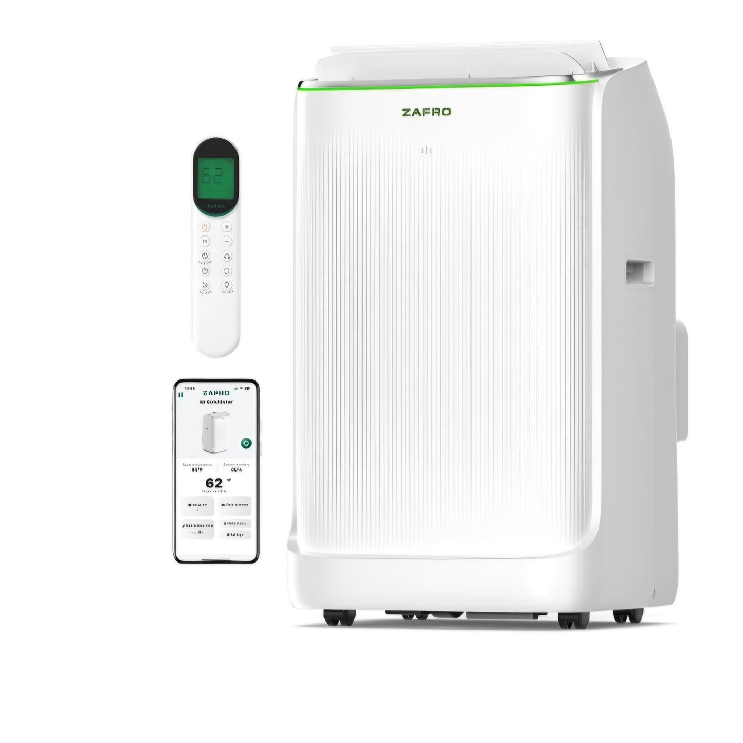 ZAFRO Inverter Portable Air Conditioners, 16000 BTU (12000 BTU SACC) Smart Portable AC Unit with Du