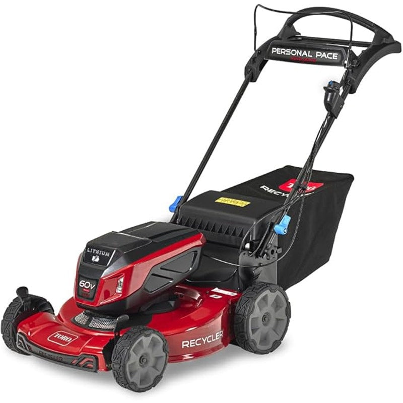 Toro 60V MAX* 22 in. Recycler® w/Personal Pace® Lawn Mower - Battery/Charger Not Included, Black/Red