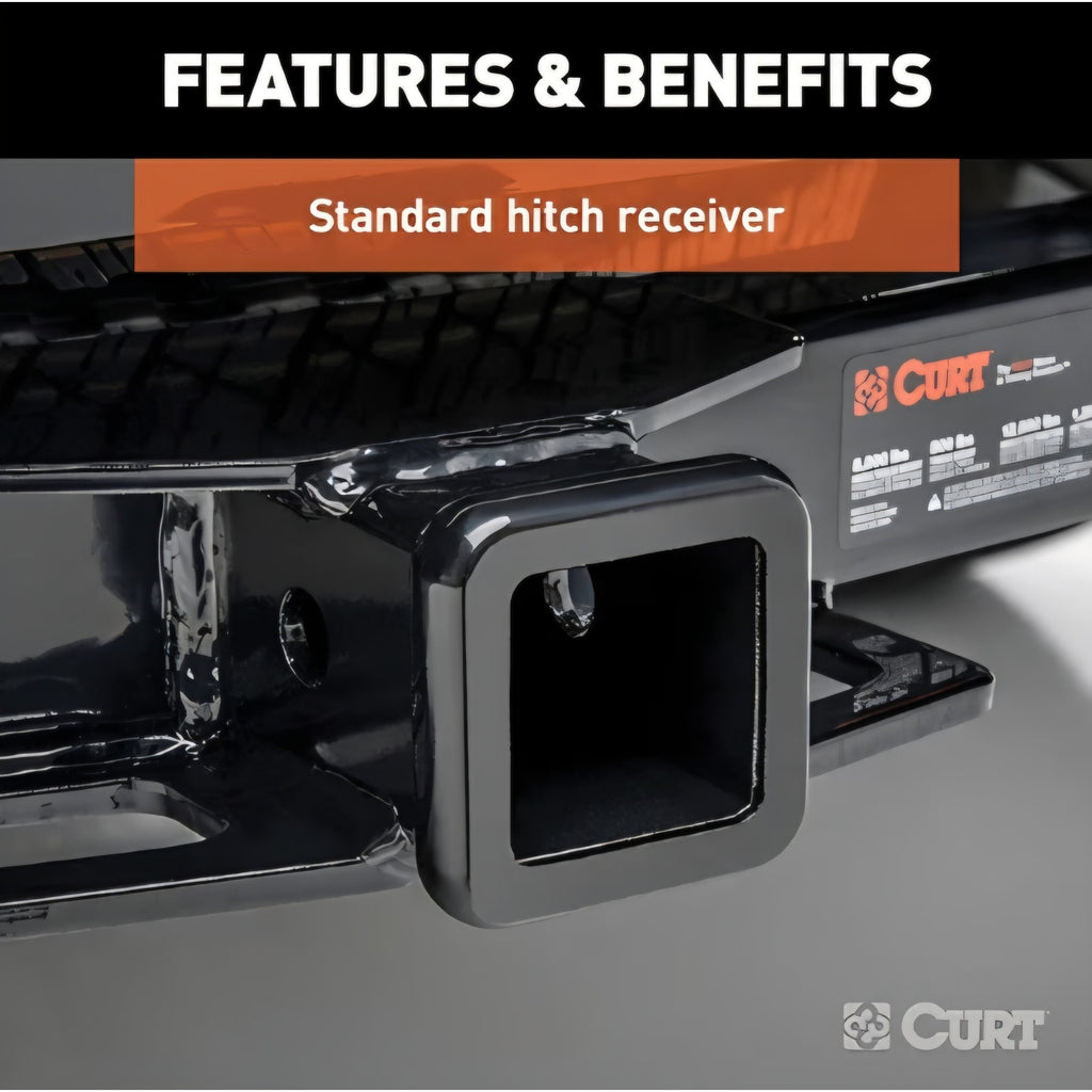 Class 4 Trailer Hitch, 2-Inch Receiver, Exhaust May Require Modification