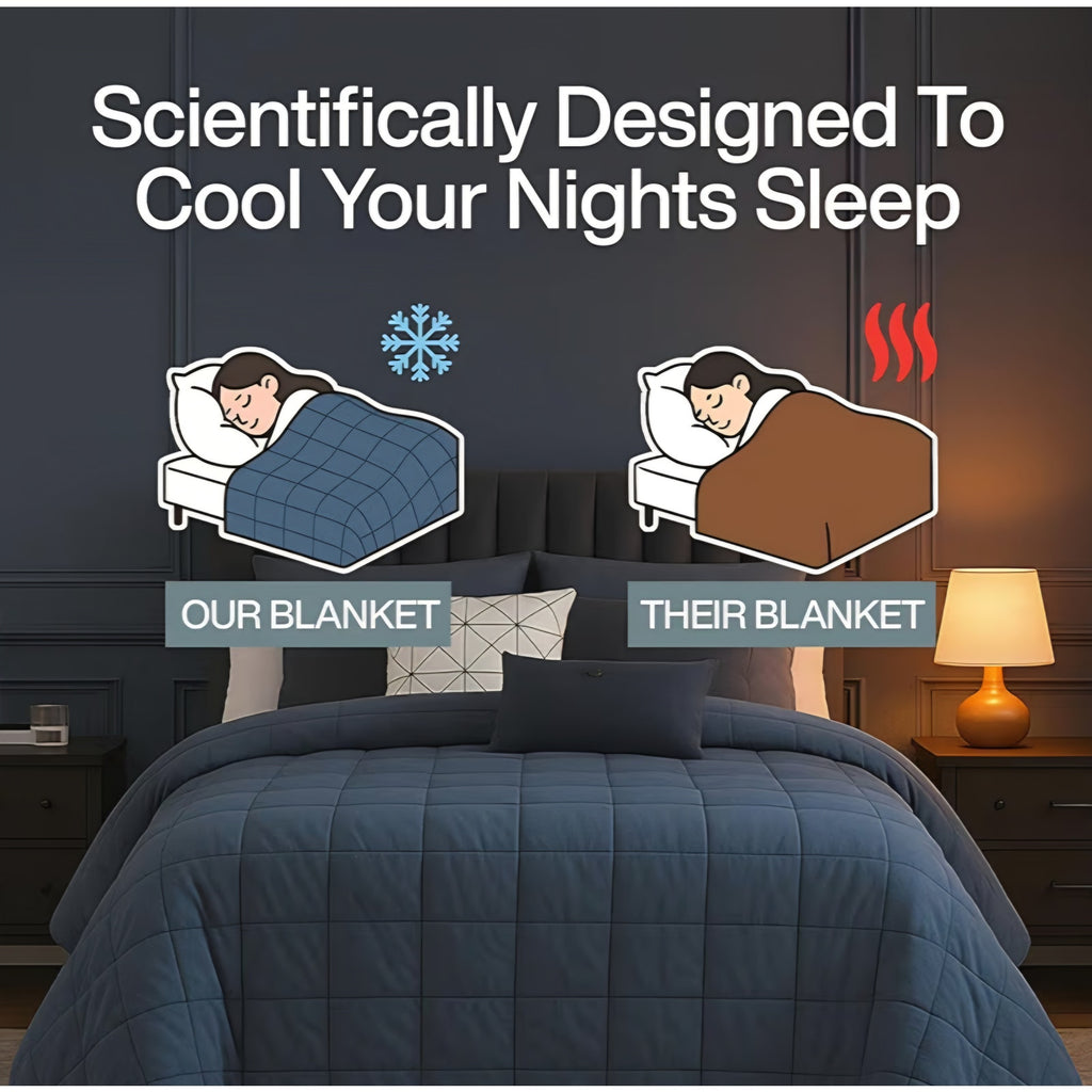 Cooling Weighted Blanket King Size 50 lbs, Designed with Hi-Tek Stay Cool Fabric