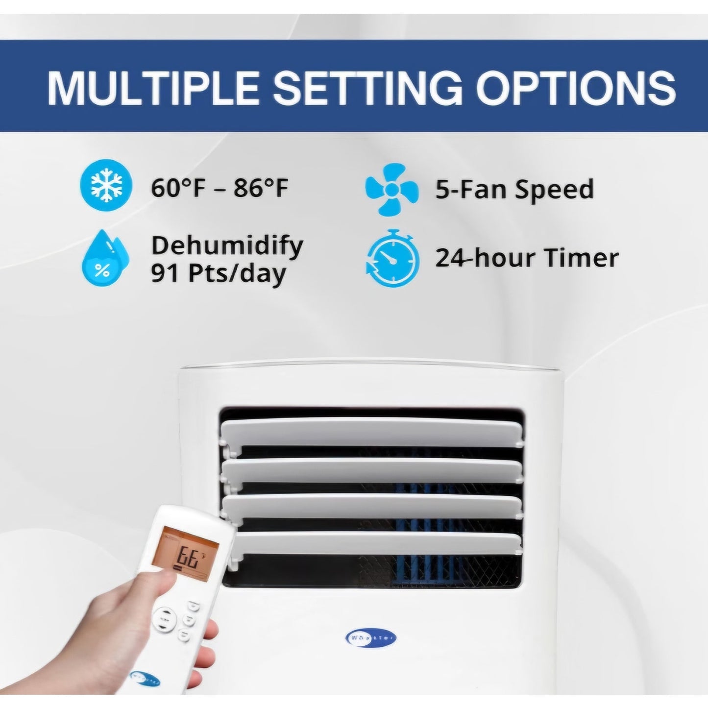 Whynter ARC-101CW Cool Size 10,000 BTU (5,200 BTU SACC) Portable Air Conditioner