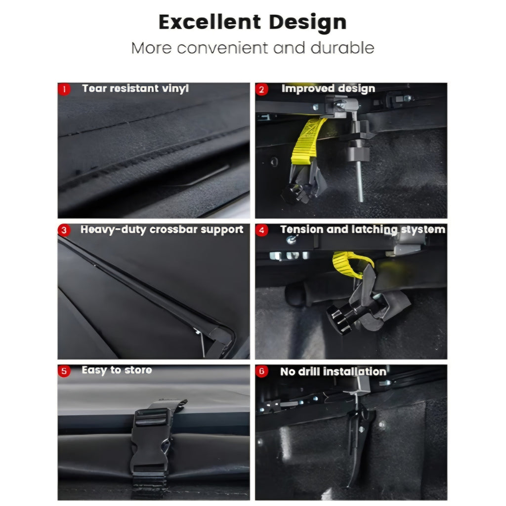 Hard Folding Tonneau Cover Compatible with 2017-2026 Honda