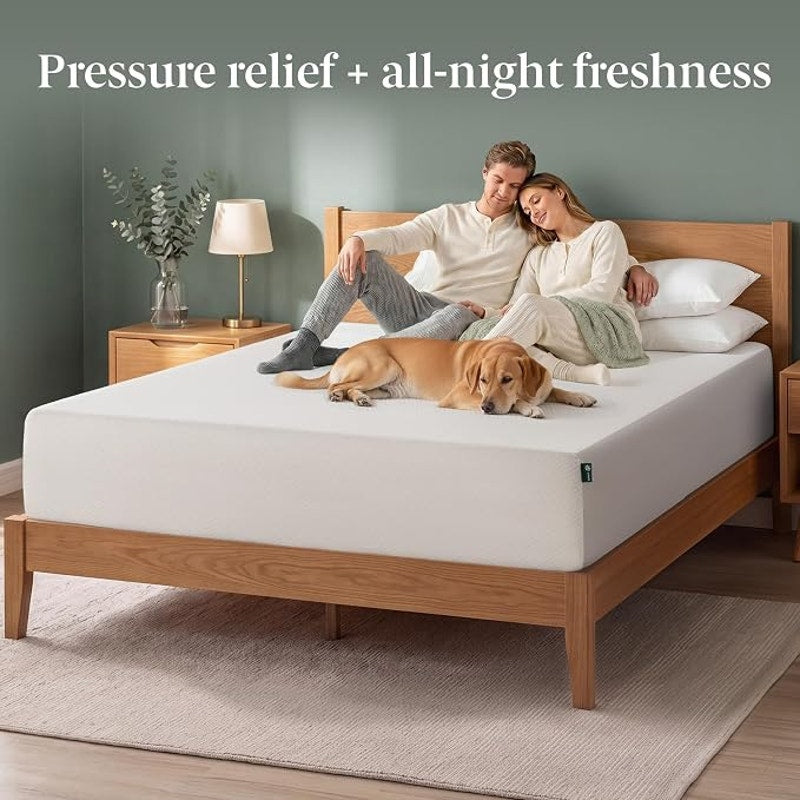 King Zinus Green Tea Memory Foam Mattress 12 Inch CertiPUR-US & Oeko-TEX Certified Safe Materials