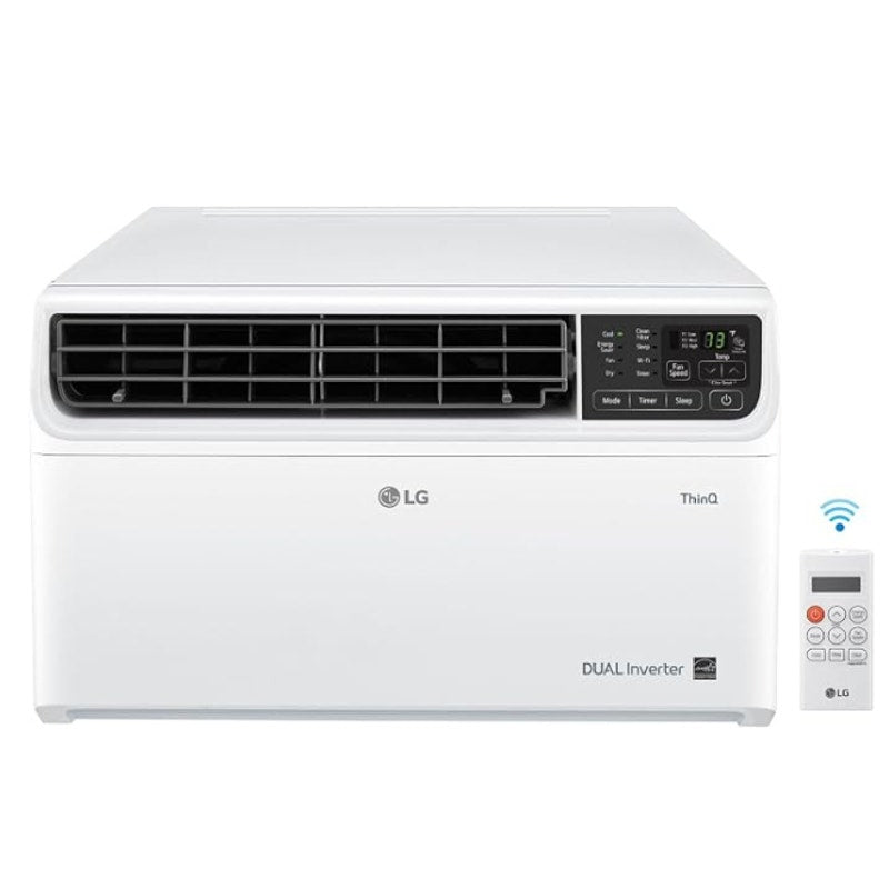 LG 8,000 BTU Dual Inverter Smart Window Air Conditioner, 115V, Cools 340 Sq. Ft. for Bedroom