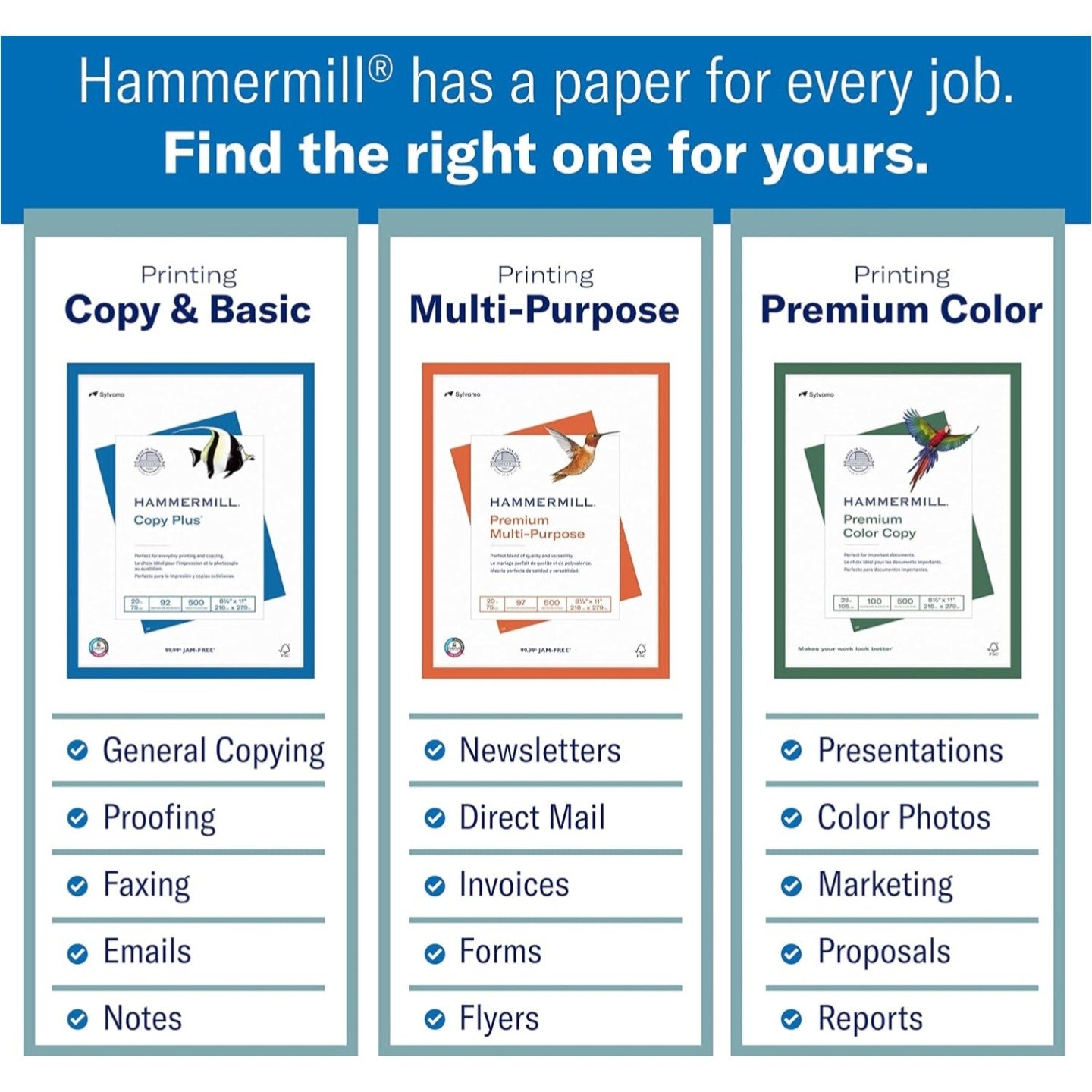 Hammermill Printer Paper, 20 lb Copy Paper, 11 x 17 - 5 Ream (2,500 Sheets) - 92 Bright,