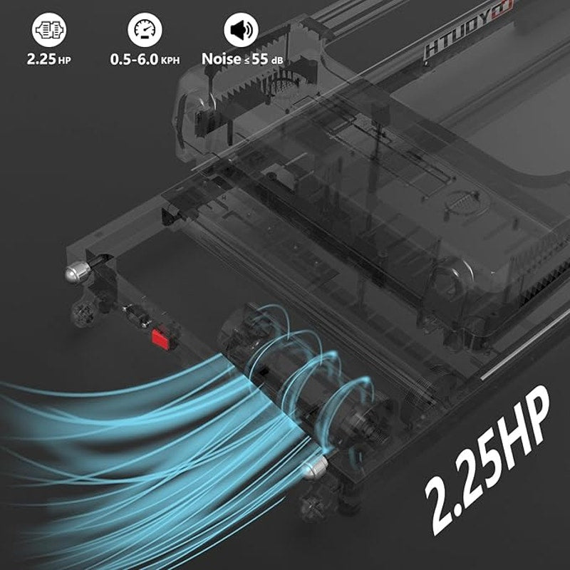 GOYOUTH 2 in 1 Electric Treadmill Motorized Exercise Machine with Wireless Speaker, LED Display