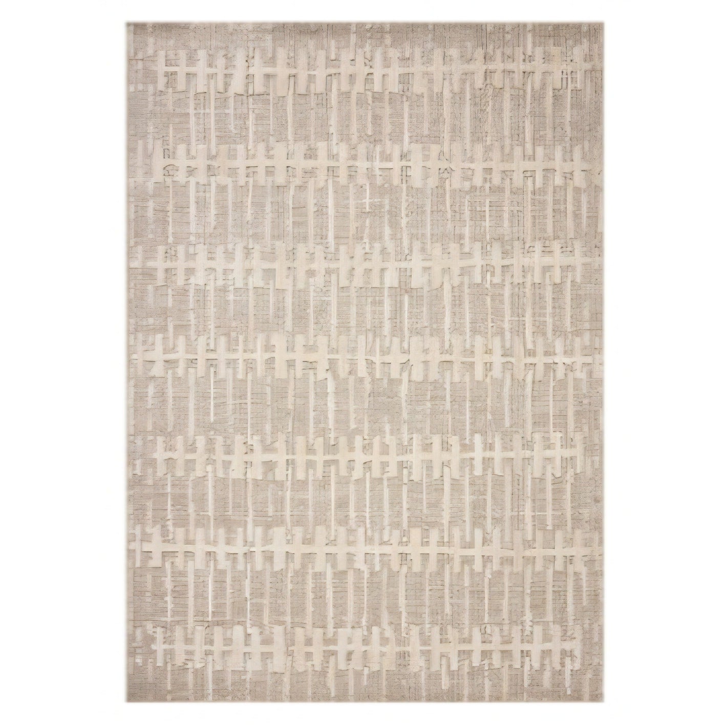 Loloi Amber Lewis Bexley Collection BEX-02 Taupe/Natural 11'-6" x 15' Area Rug Neutral, Textured
