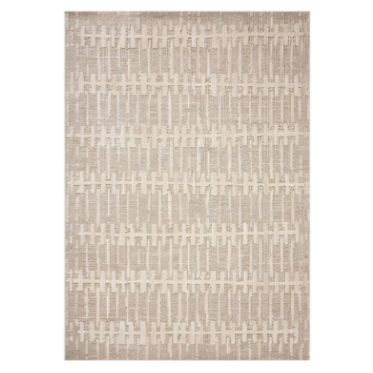 Loloi Amber Lewis Bexley Collection BEX-02 Taupe/Natural 11'-6" x 15' Area Rug Neutral, Textured
