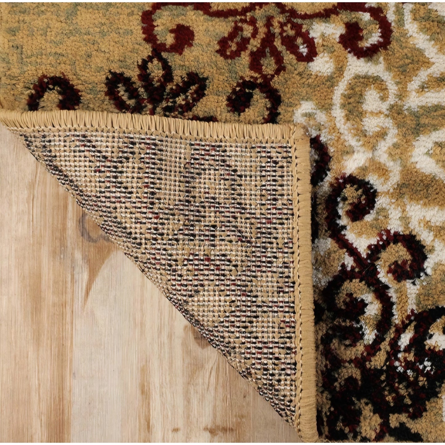 Superior Millbrae Floral Medallion Indoor Area Rug for Living Room, Bedroom 10 X 8 ft, Gold