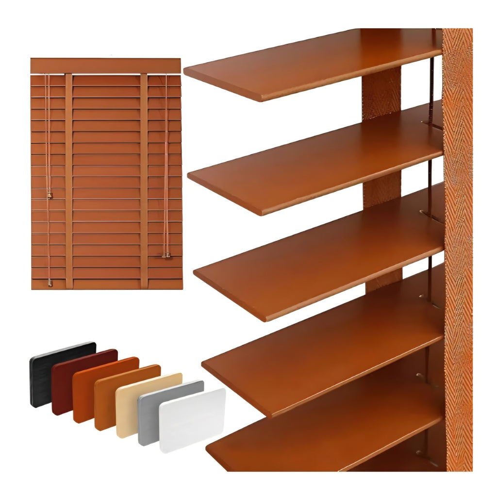 2" Slats Wood Blinds for Indoor Windows: Solid Wooden Blackout Blinds & Shades