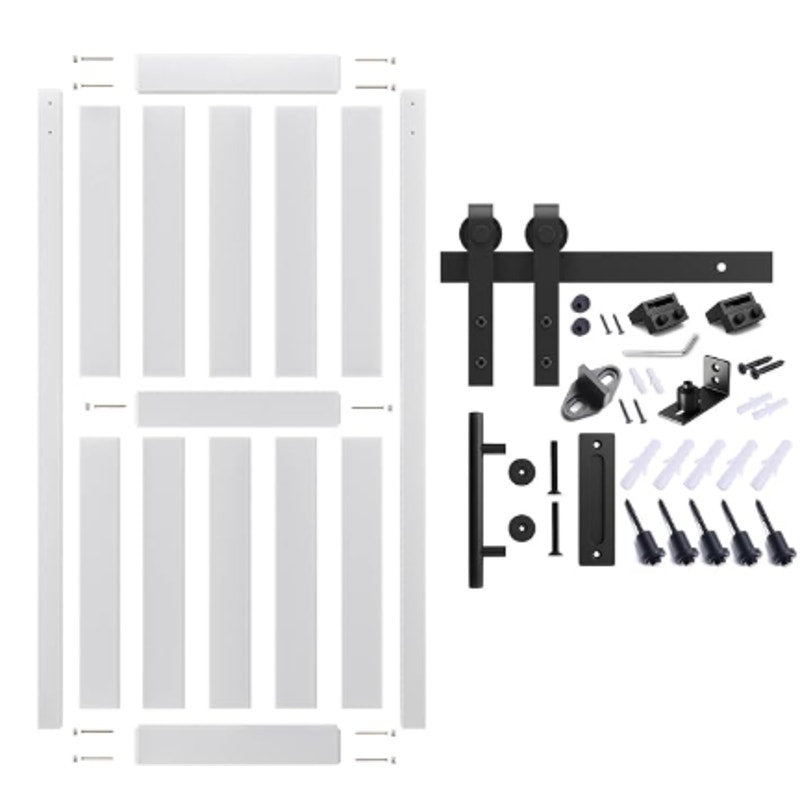 36''x84'' Sliding Barn Door with 6.6 Ft Barn Door Hardware Kit